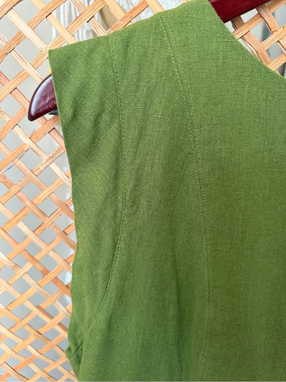 Abercrombie & Fitch Green Linen Gadot Mini Dress - Picture 13 of 13